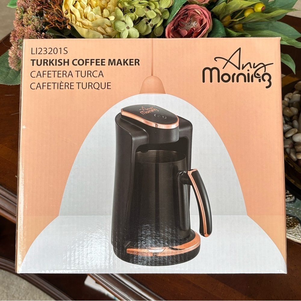 Brand New Turkish & Greek Coffee Maker 1-4 Cups BPA Free 400W Electric Pot Black